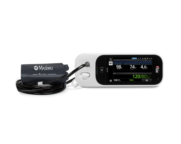 Rad-97 with NIBP connected to NIBP pressure cuff