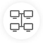 Icon of multiple monitoring.